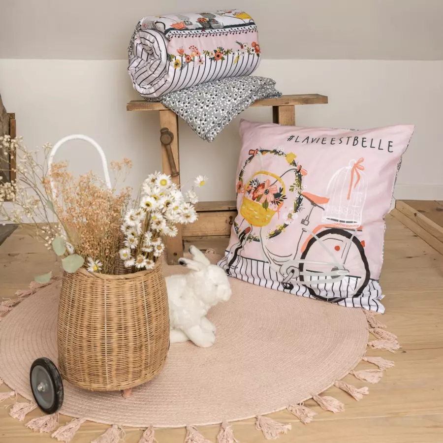 Funda nórdica y dos fundas para almohada algodón (240 cm) Jardinage Multicolor 5