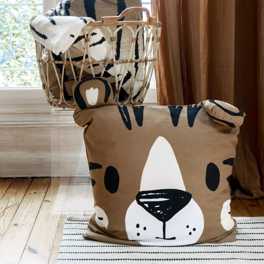 Funda Nórdica y una funda para almohada infantil en algodón (140 cm) Diego Marrón 4