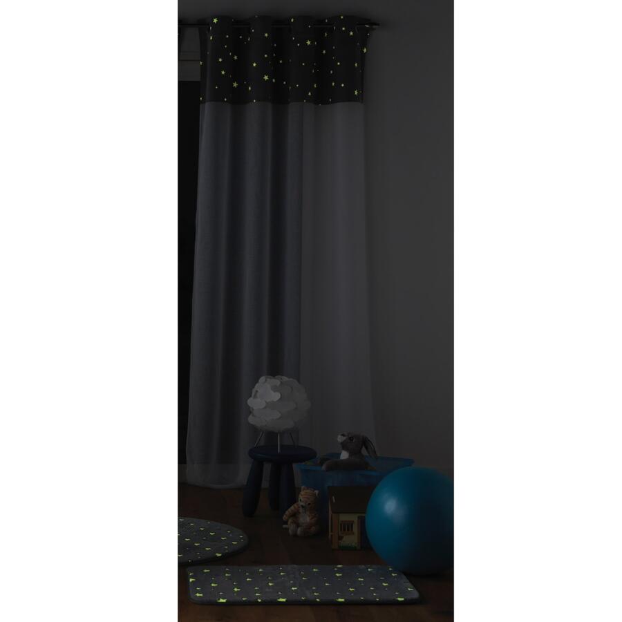 Vitrage fluorescerend (140 x 280 cm) Moonlight Grijs 4