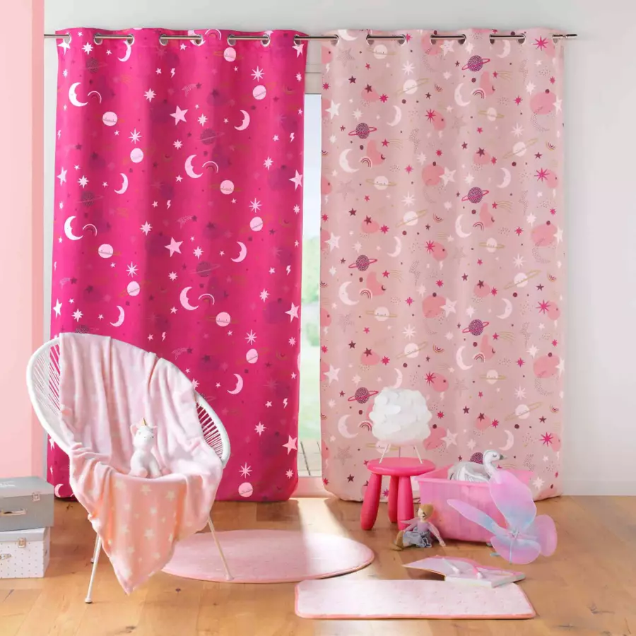 Cortina opaca (140 x 260 cm) Moonlight Rosa fuchsia 4