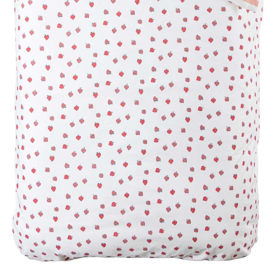 Funda nórdica y une funda de almohada infantil  algodón (140 cm) Fraise Summer Rojo 4