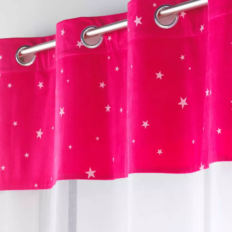 Visillo fosforescente (140 x 240 cm) Moonlight Rosa fuchsia 5
