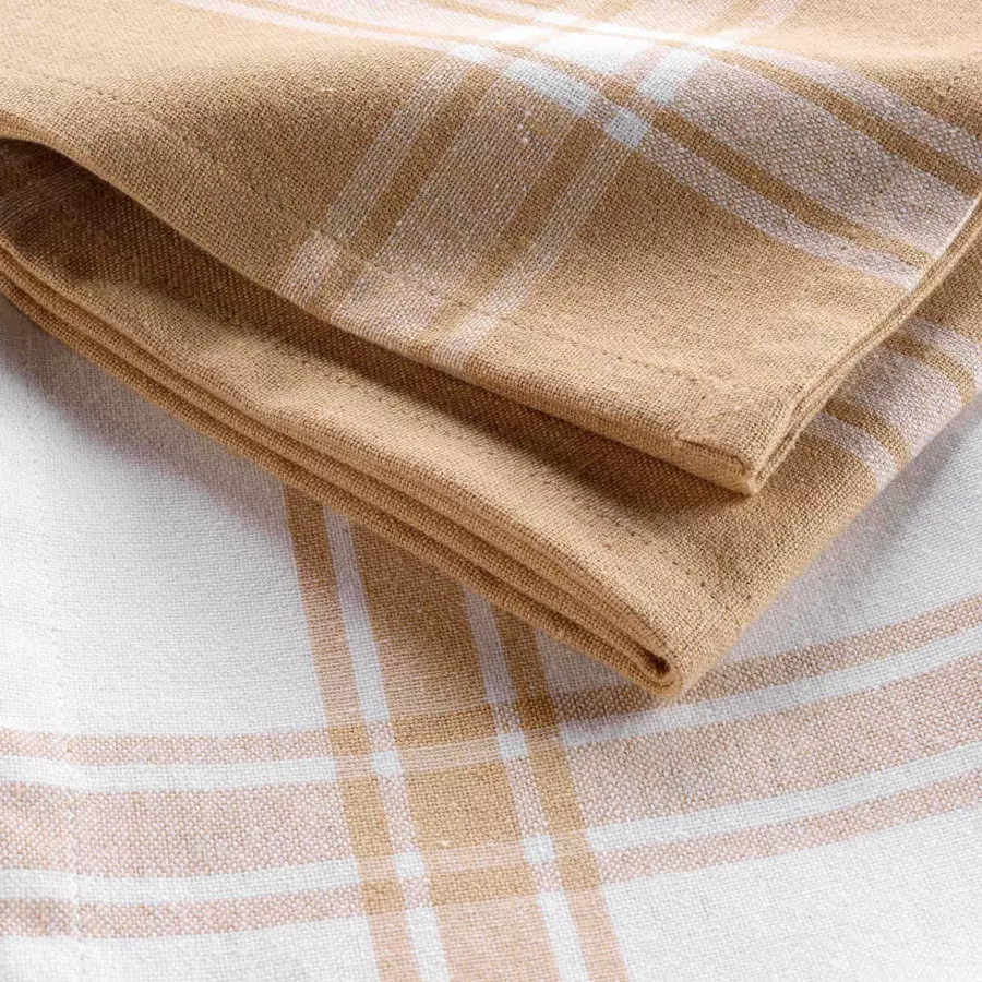 2er Set Handtücher aus recycelter Baumwolle Cuisiline Beige 4