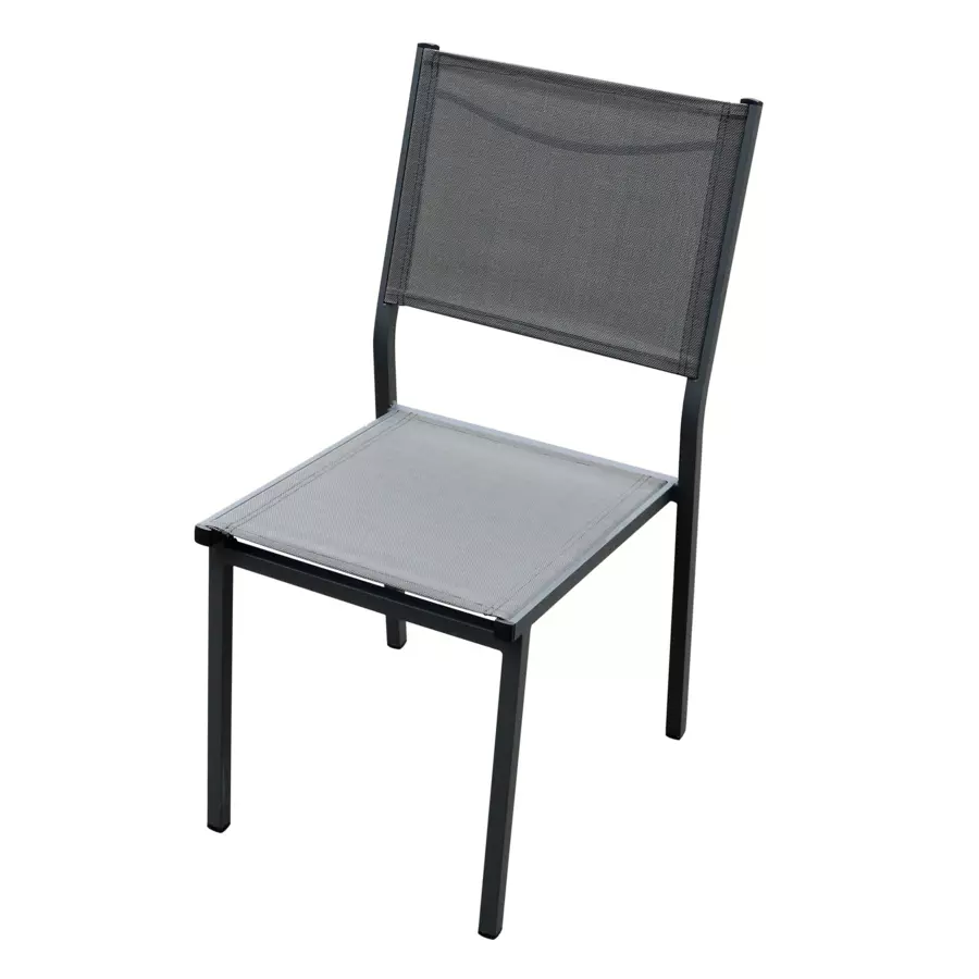 Chaise de jardin alu empilable Murano - Gris anthracite 4