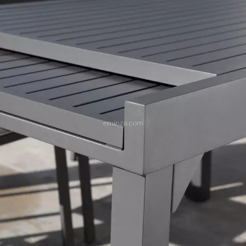 Table de jardin extensible 8 places Aluminium Murano (180 x 90 cm) - Gris anthracite 5