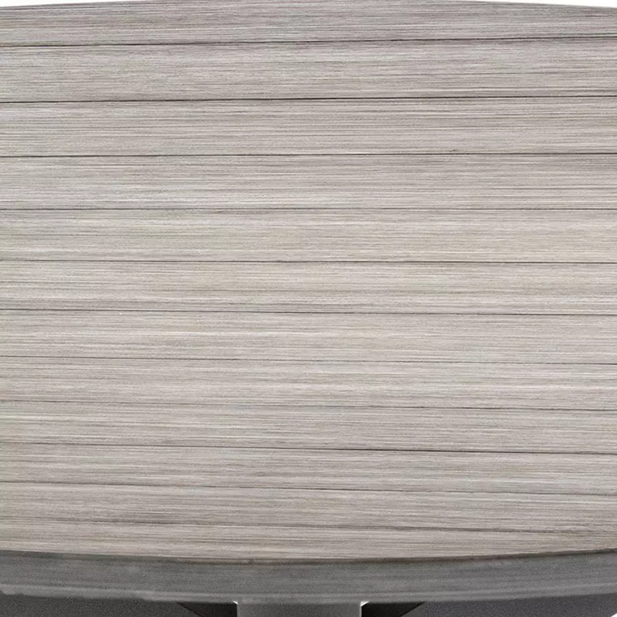 Mesa de jardín redonda Aluminio Embruns - Marrón claro 5