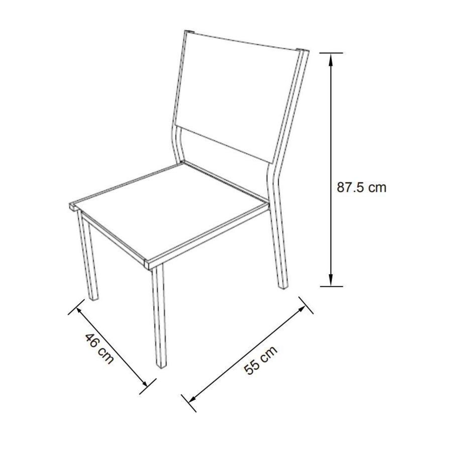 Chaise de jardin alu empilable Murano - Blanc / Taupe 5