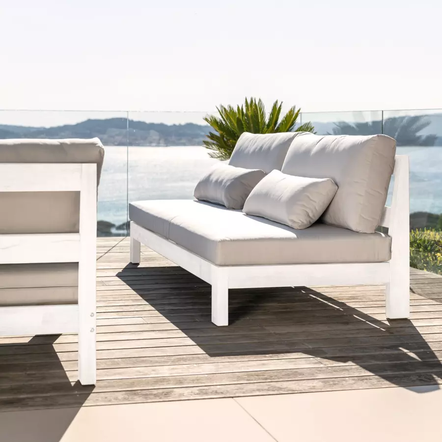 Conjunto de muebles de jardín Borneo Blanco - 5 plazas 4