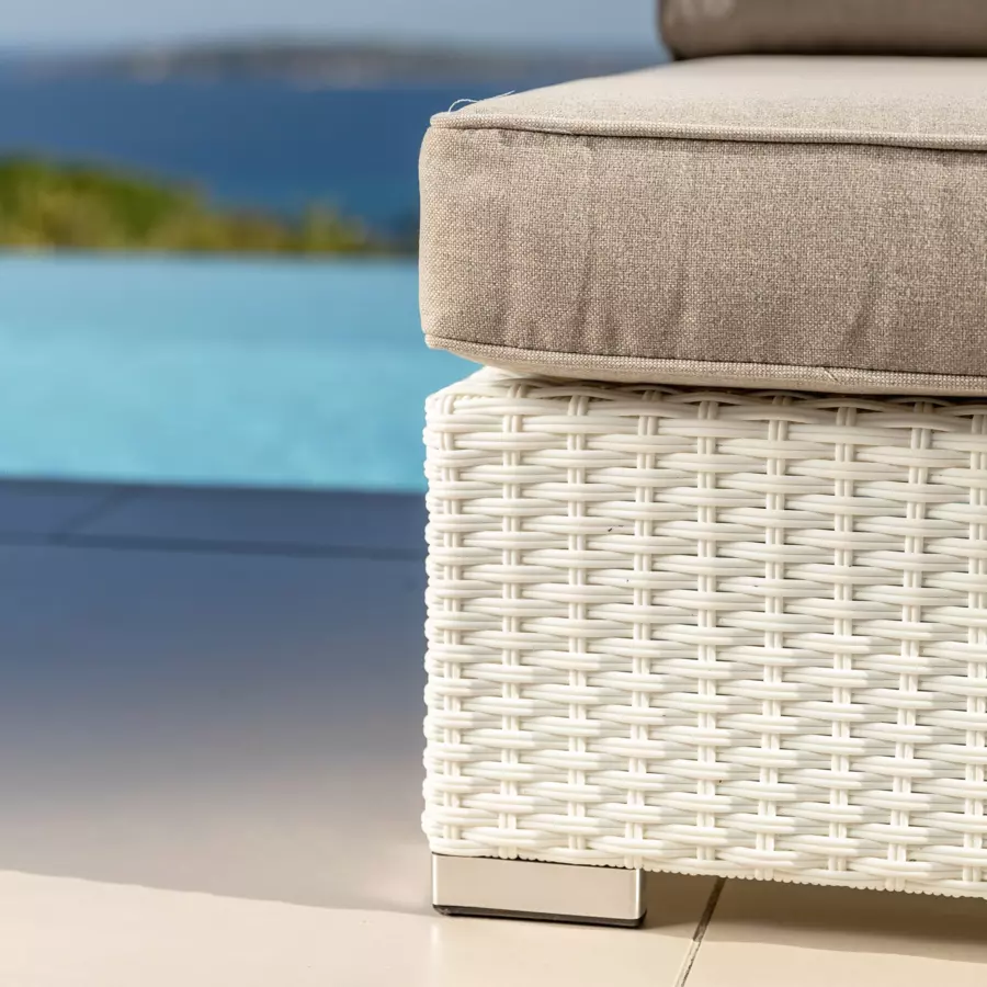 Chauffeuse de jardin 2 places Palma - Blanche 4