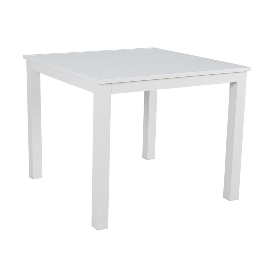 Tavolo da giardino quadrato Alluminio Murano (89 x 89 cm) - Bianco 4