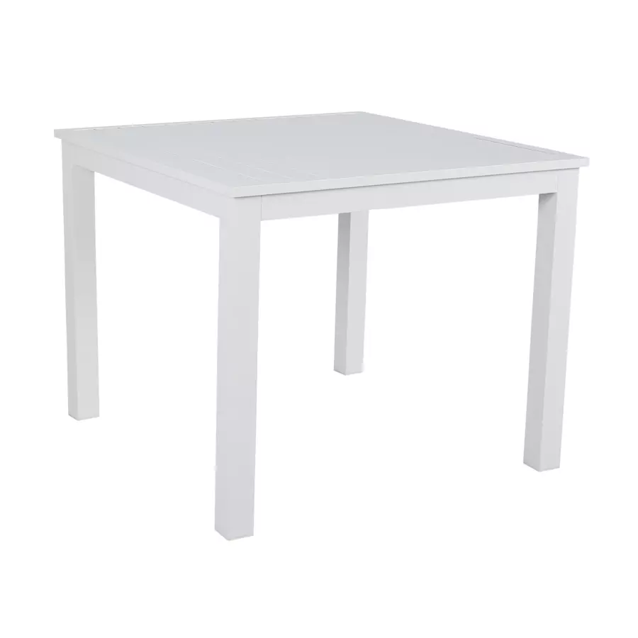 Mesa de jardín cuadrada Aluminio Murano (4 pers.) - Blanco 4