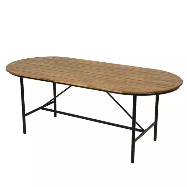 Mesa de jardín para 8 personas en madera Cadiz (200 x 90 cm) - Natural 4