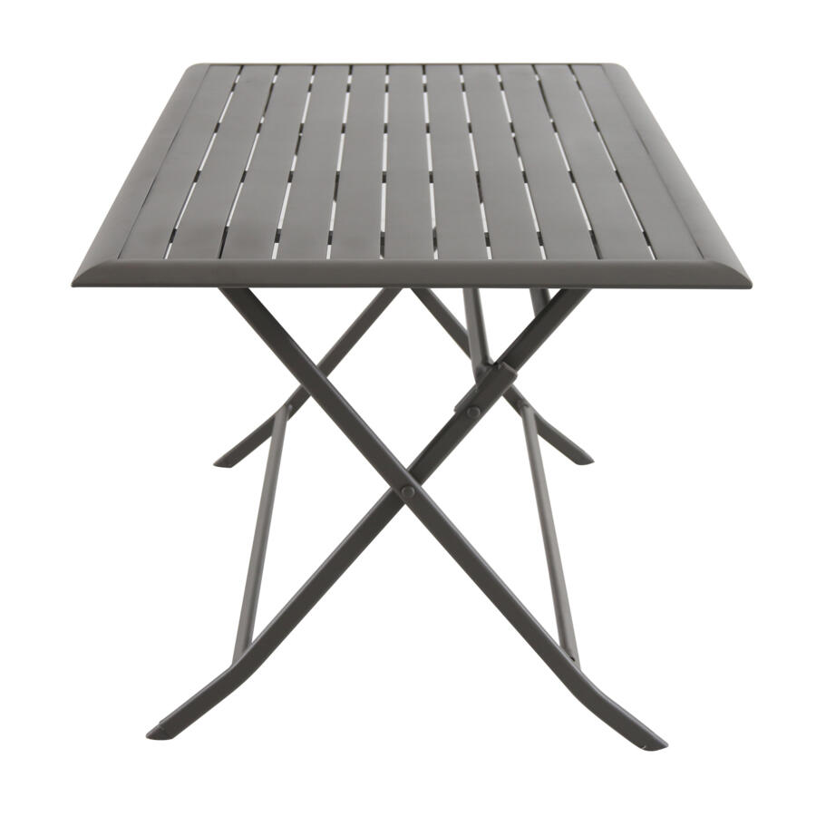 Table de jardin pliante Aluminium Azua (150 x 80 cm) - Marron tonka 4