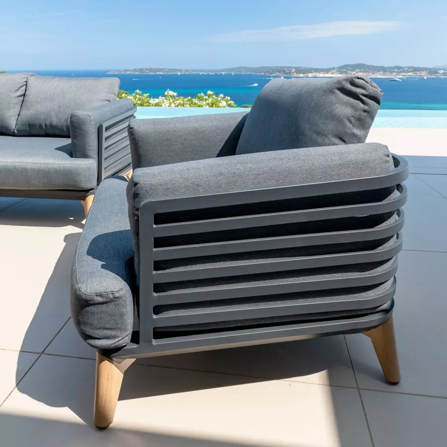 Fauteuil de jardin Monte Carlo - Anthracite 4