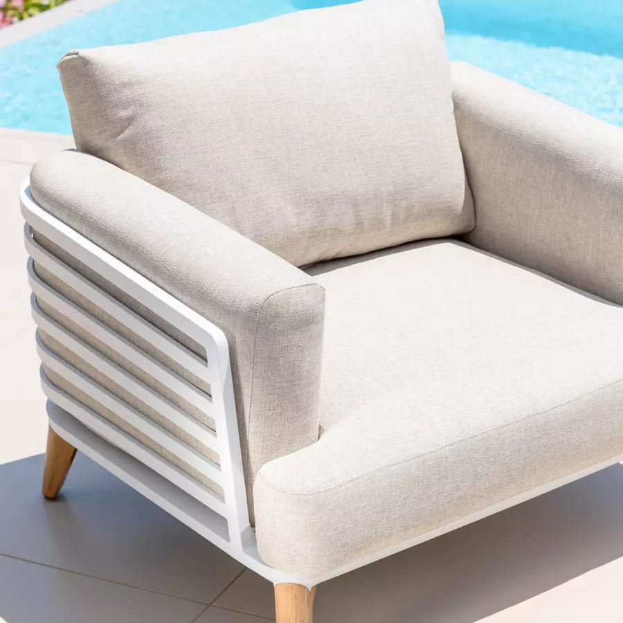 Fauteuil de jardin Monte Carlo - Blanc 5