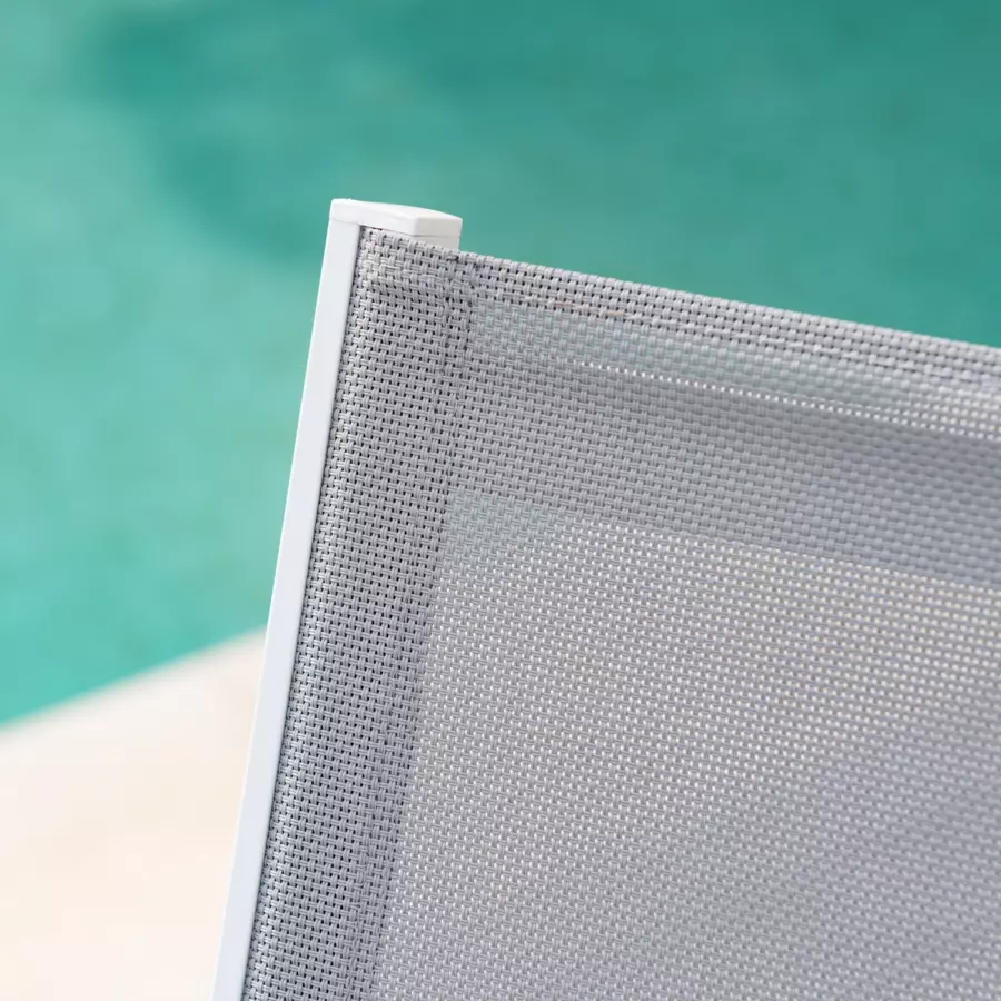 Sedia da giardino alluminio impilabile Bali - Bianco 4