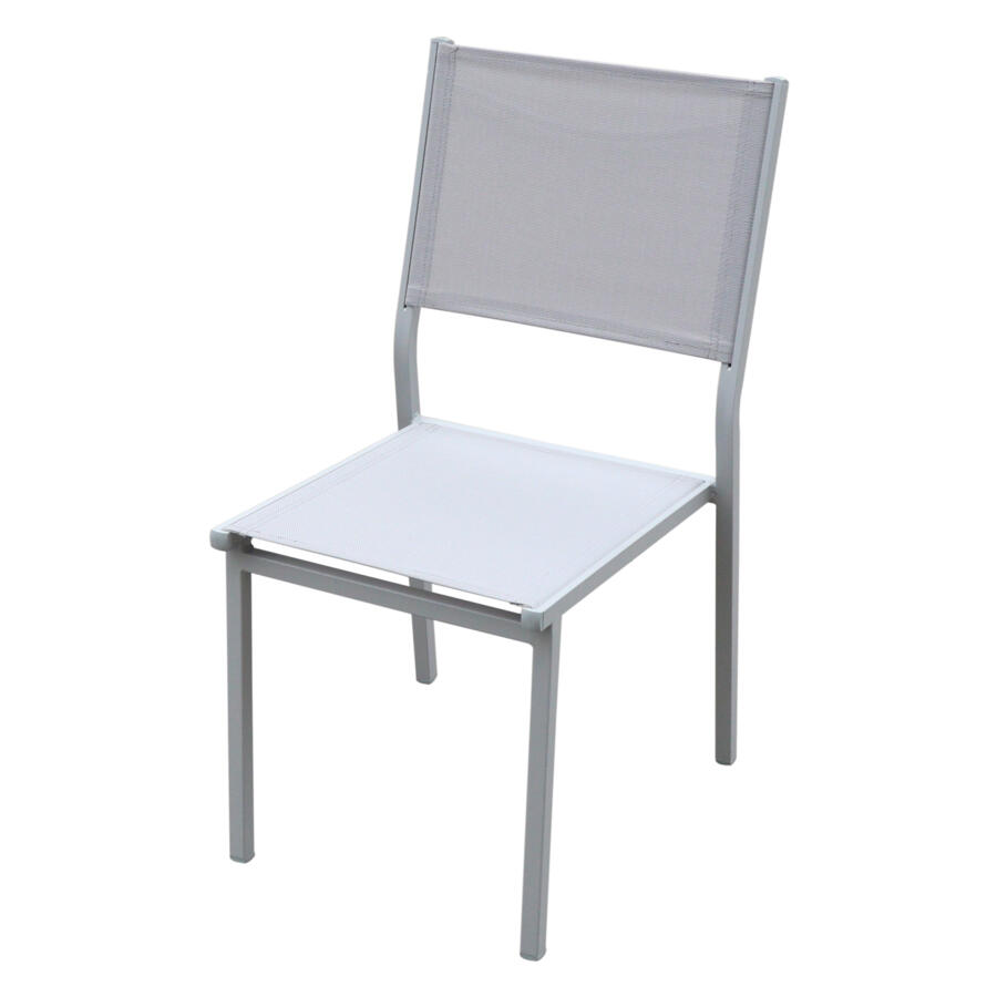 Chaise de jardin alu empilable Murano - Silver 4