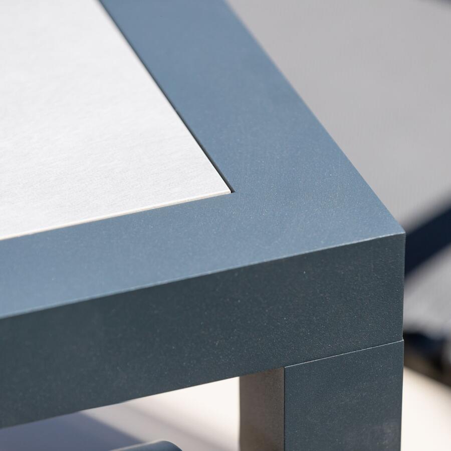 Mesa de jardín 8 plazas Aluminio/Cerámica Torano (192 x 102 cm) - Gris antracita 5