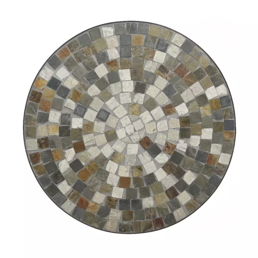 Silla bistro Siena marrón/gris mosaico 4