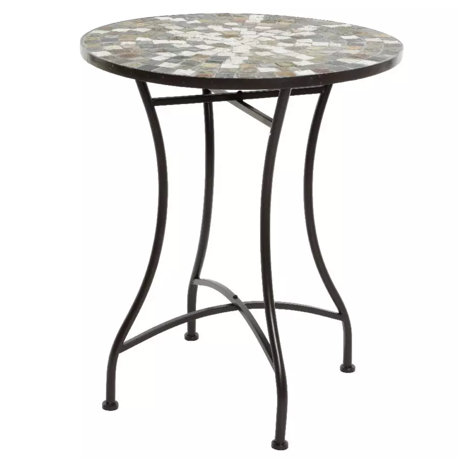Mesa bistro Siena mosaico marrón/gris 4