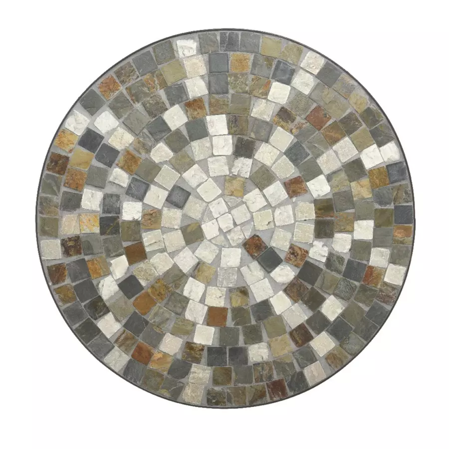 Mesa bistro Siena mosaico marrón/gris 5