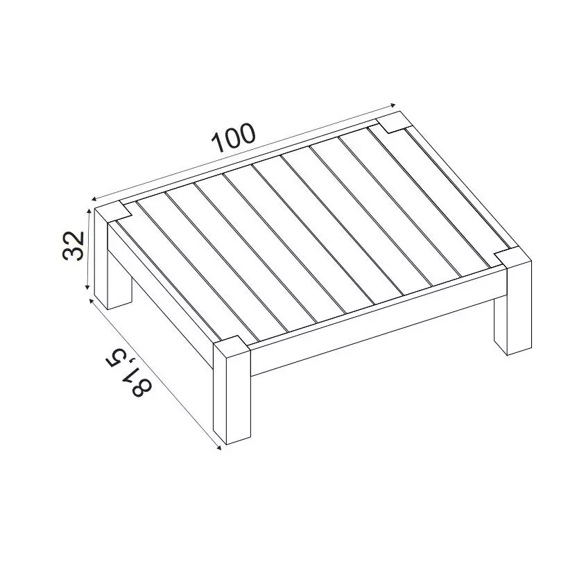 Table basse carrée Borneo - Blanc 5