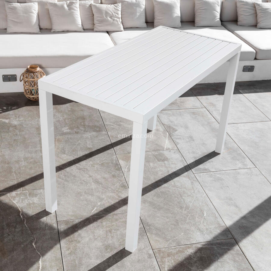 Tavolo alto bar Alluminio Murano - Bianco 4
