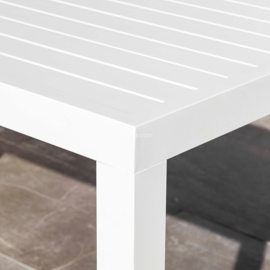 Tavolo alto bar Alluminio Murano - Bianco 5