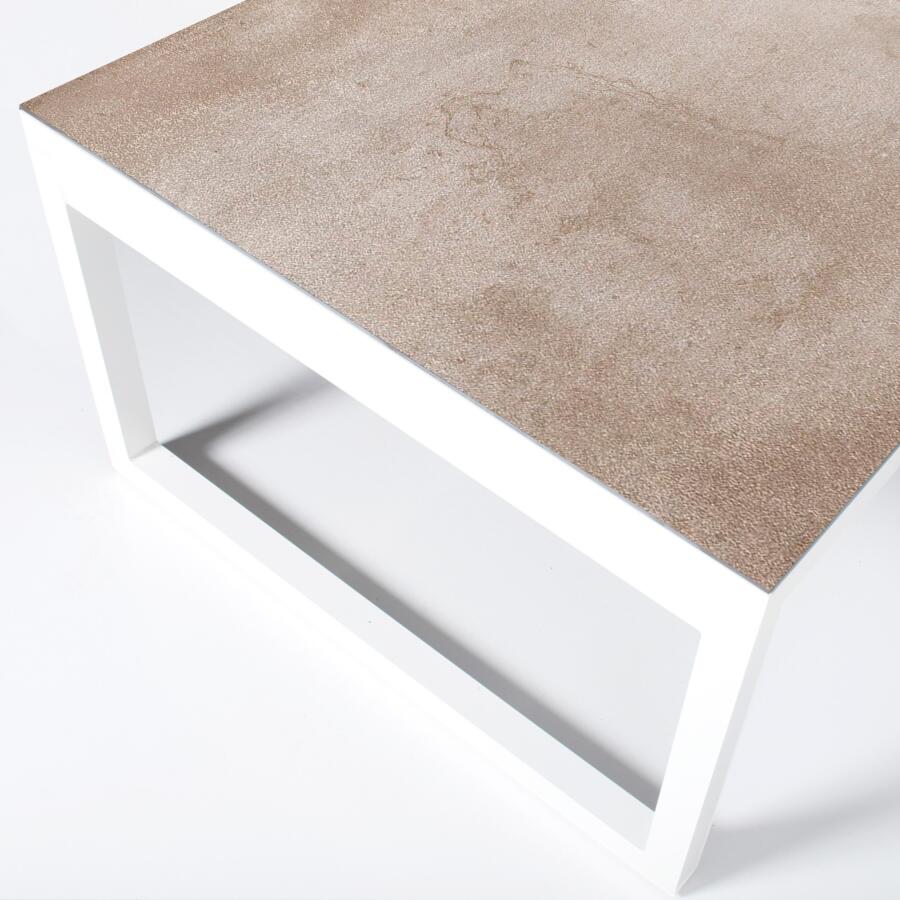 Table de jardin 10 places Aluminium/Céramique Kore (240 x 120 cm) - Blanc 4
