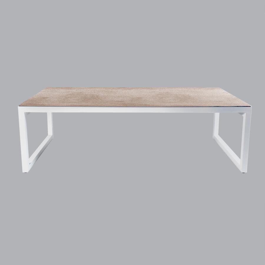 Table de jardin 10 places Aluminium/Céramique Kore (240 x 120 cm) - Blanc 5