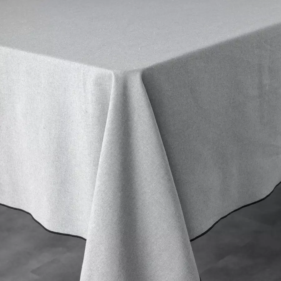 Nappe rectangulaire coton recyclé (L240 cm) Mistraline Gris chiné 4