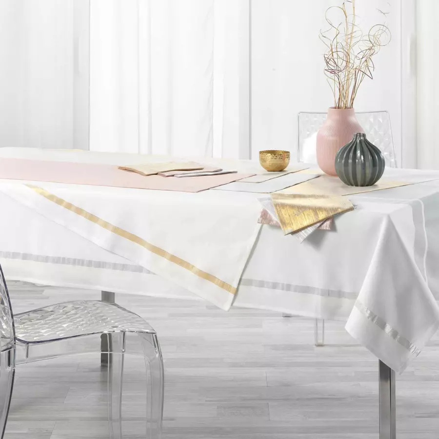 Tafelloper (140 cm) Elegancia Zilverkleurig 4