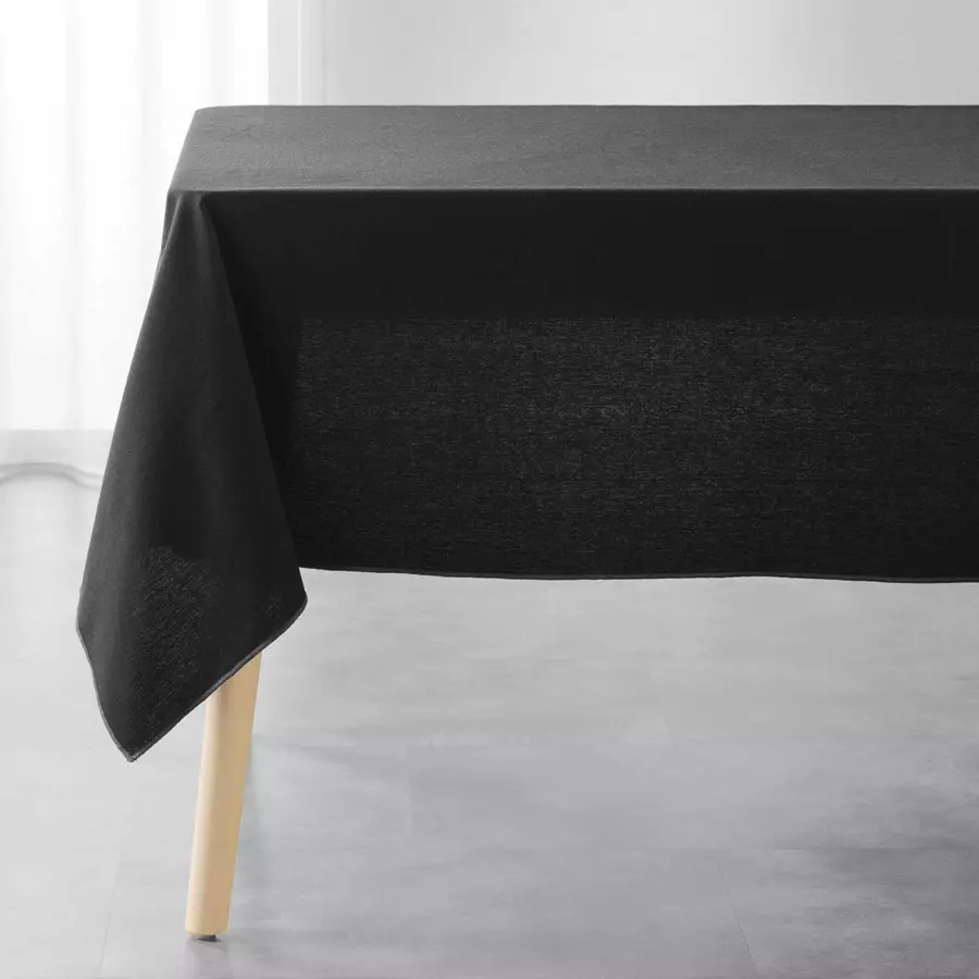 Mantel rectangular algodón reciclado (L240 cm) Mistraline Negro 4
