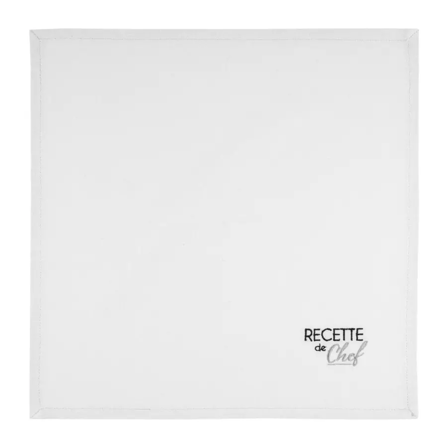 Lot de 2 serviettes coton Duo Gris foncé 4