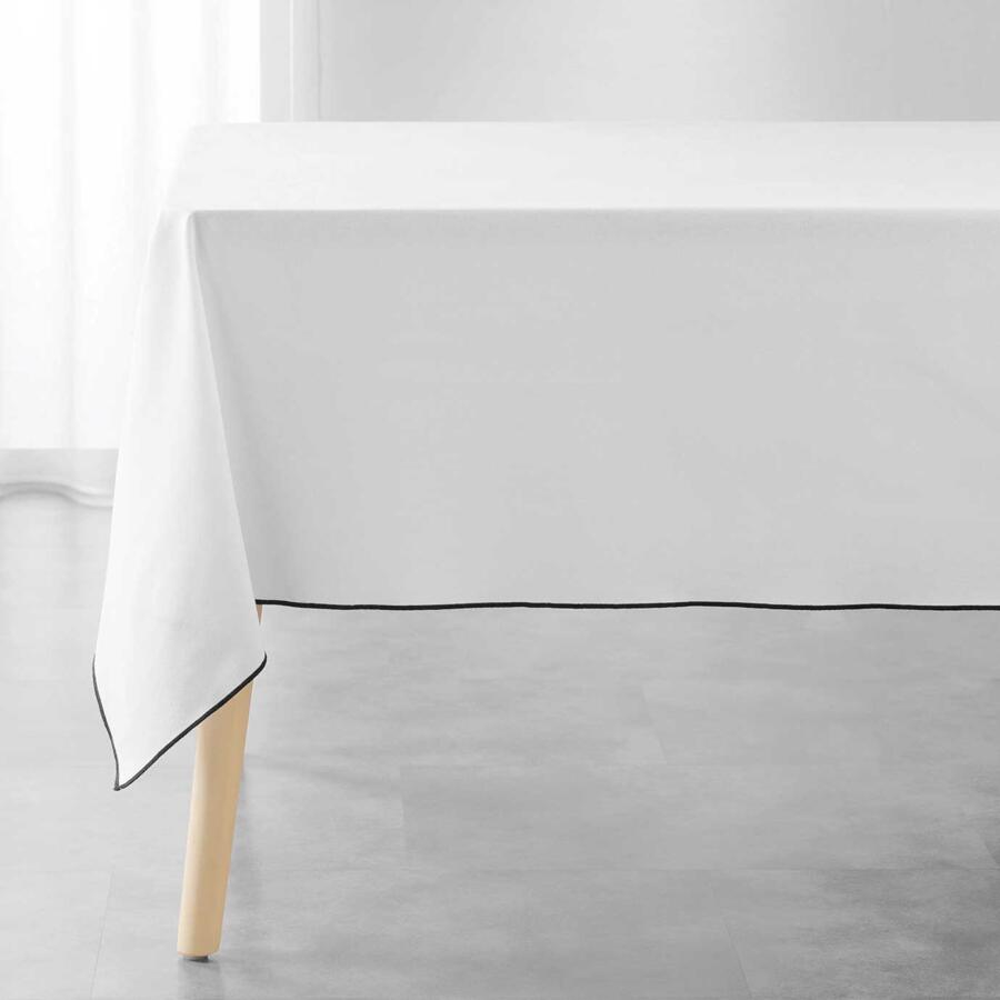 Rechteckige Tischdecke aus recycelter Baumwolle (L240 cm) Mistraline Weiß 4
