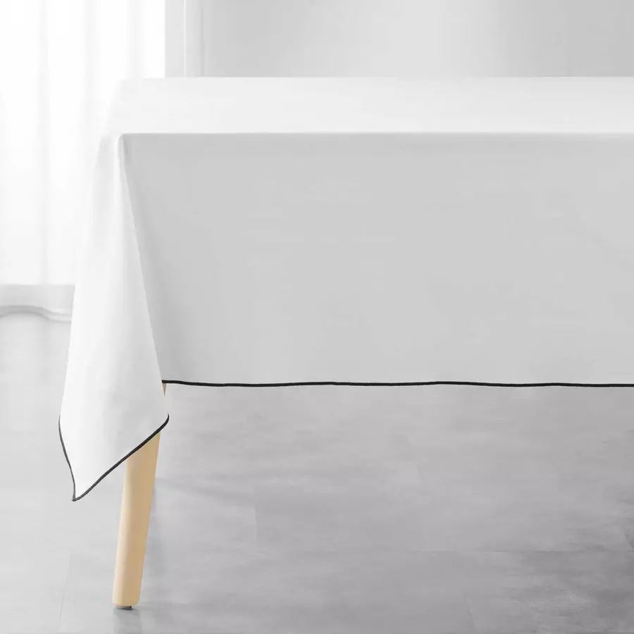 Mantel rectangular algodón reciclado (L240 cm) Mistraline Blanco 4