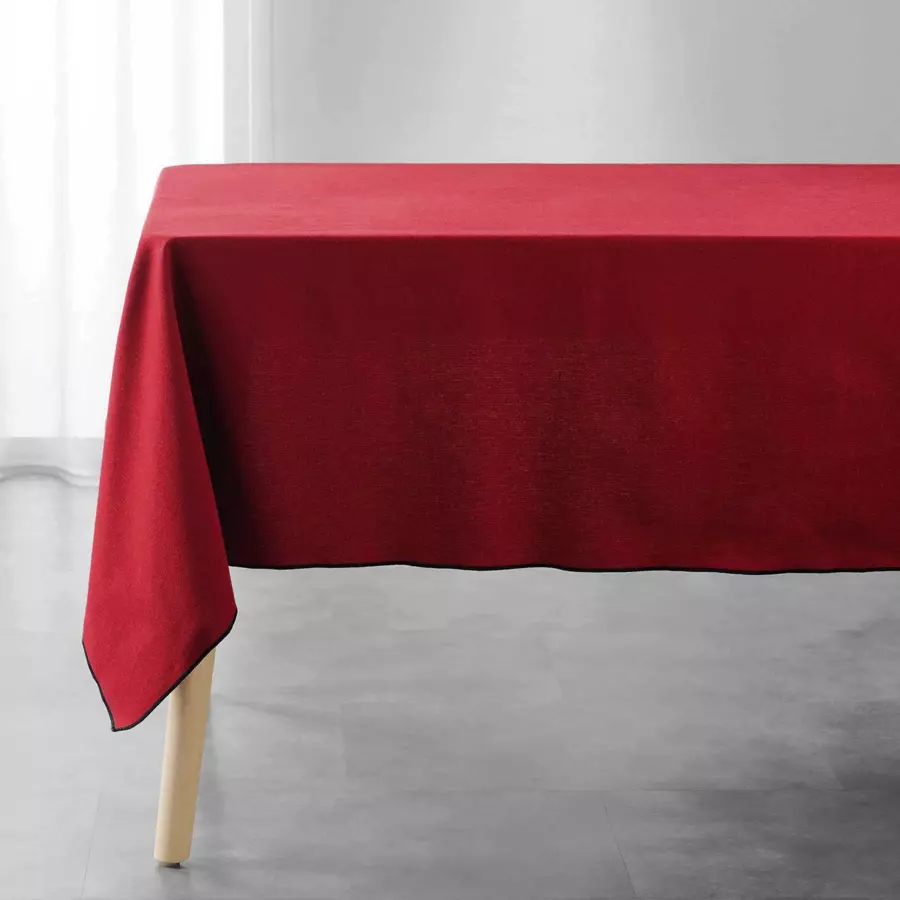 Nappe rectangulaire coton recyclé (L240 cm) Mistraline Bordeaux 4