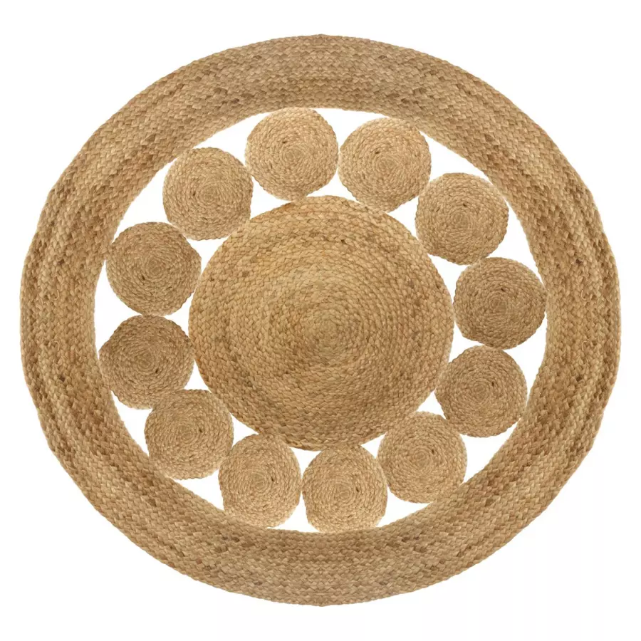 Tappeto juta (Ø120 cm) Vent Beige naturale 5