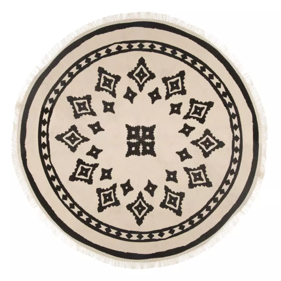 Alfombra algodón (D90 cm) Nomado Beige 4