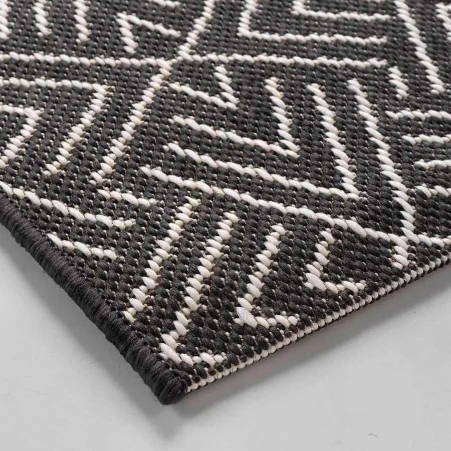 Vloerkleed (150 cm) Aztek Zwart