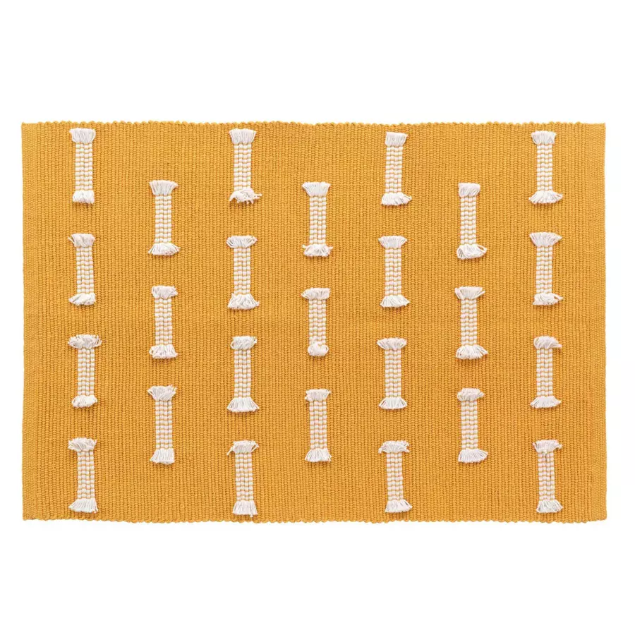Tapis coton (80 cm) Juline Jaune