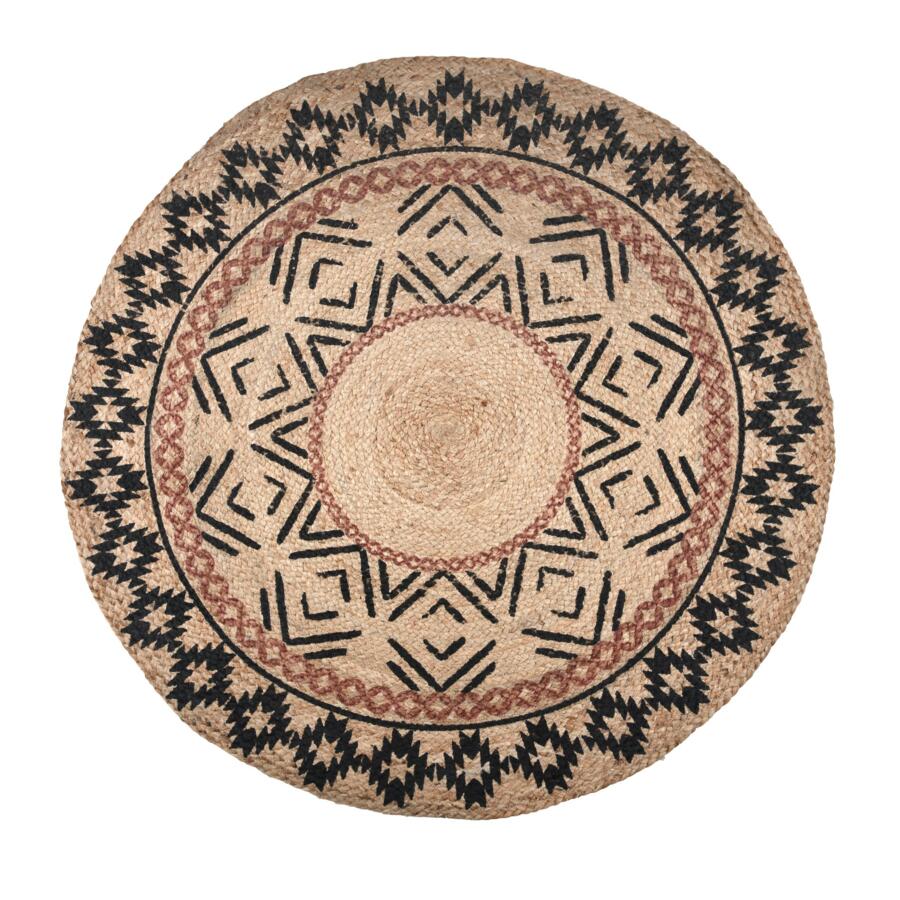 Teppich aus Jute (90 cm) Ethnograf Mehrfarbig 4