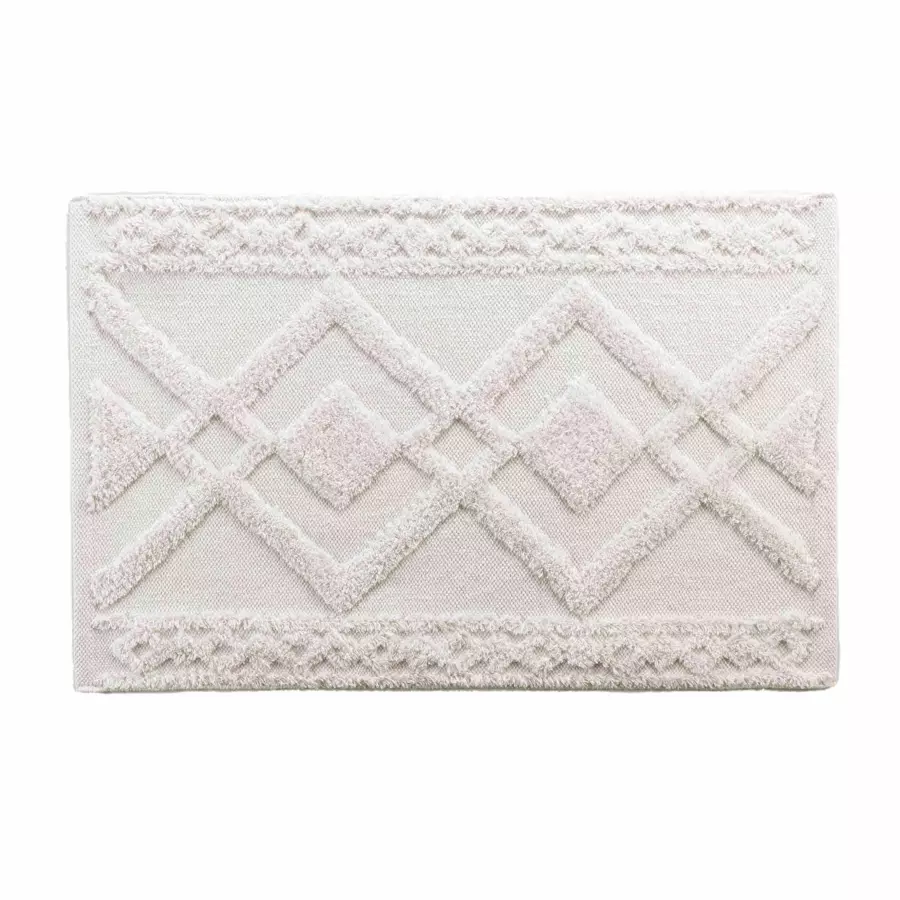 Alfombra de baño algodón (80 cm) Gladis Blanco