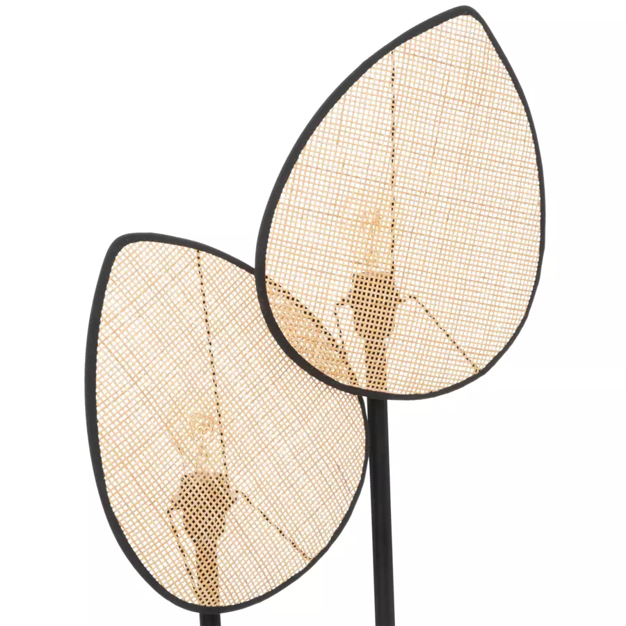 Lampadaire sur pied rotin Olme Beige 4