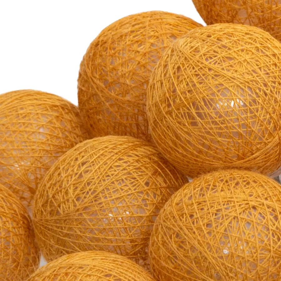 Guirlande lumineuse Bobina Jaune moutarde 20 boules 4