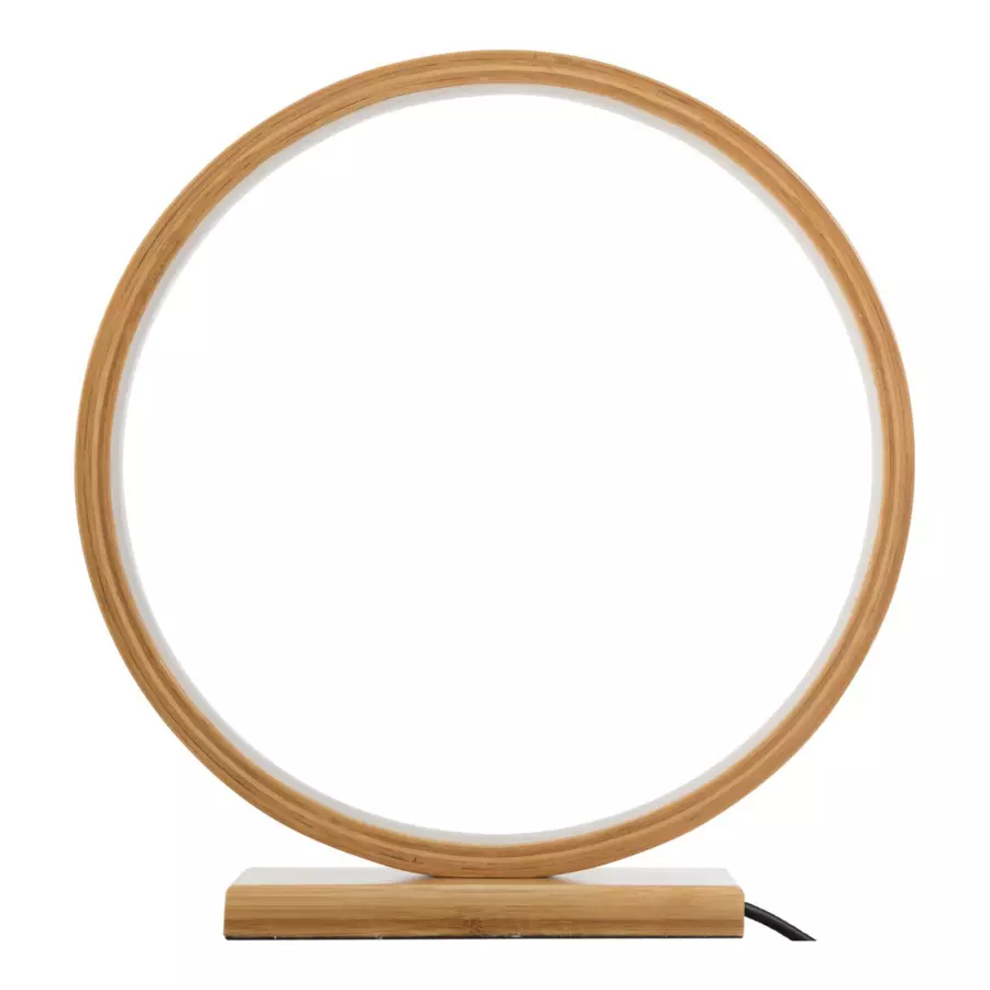 Lámpara de mesa LED Redonda Madera 4