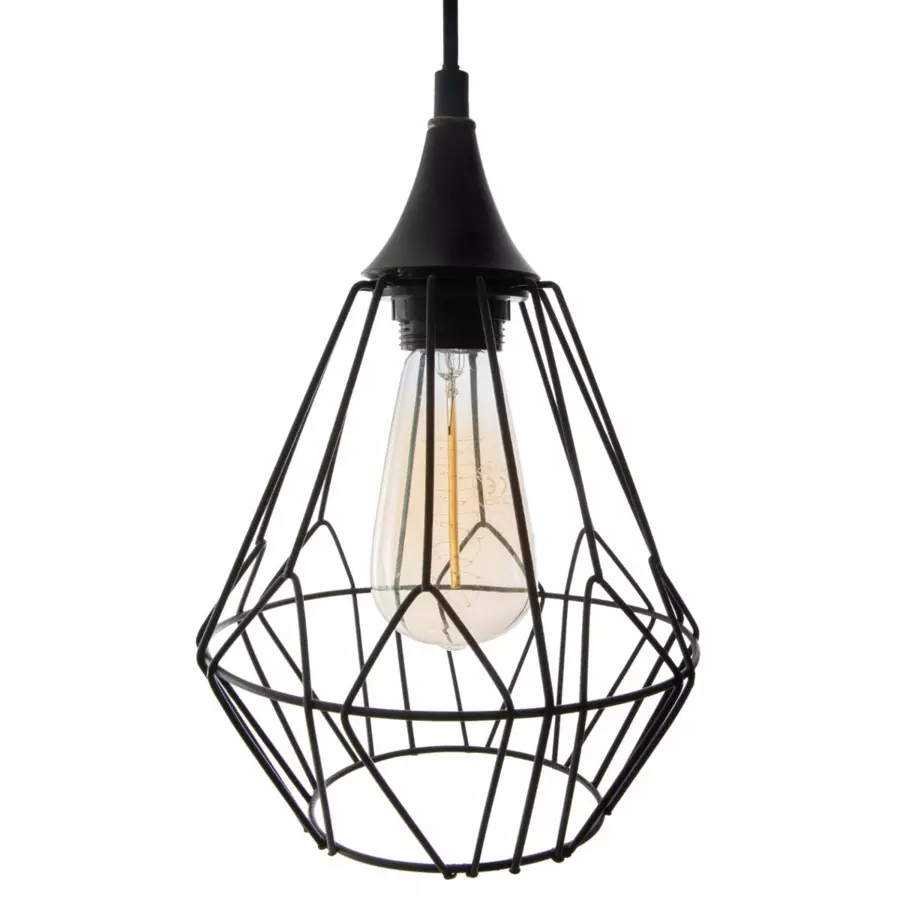 Suspension Métal Filaire Noire 5