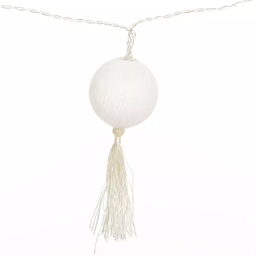 Guirlande Pompons Blanc 4