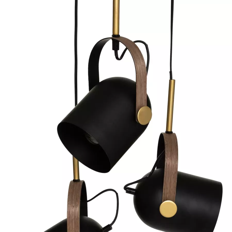 Set van 3 hanglampen Bil Zwart 4