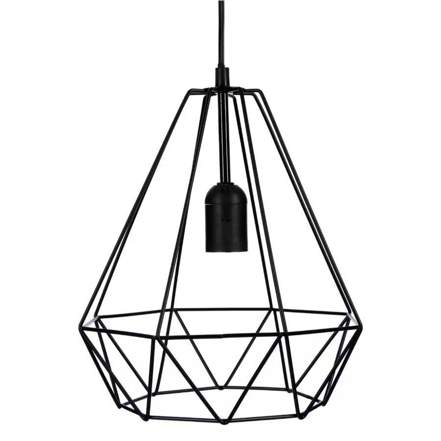 Lámpara de techo Diamante (29 cm) Negro 4